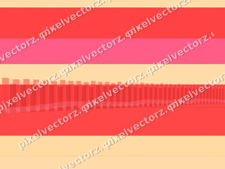 Glowing neon chart background in red and orange