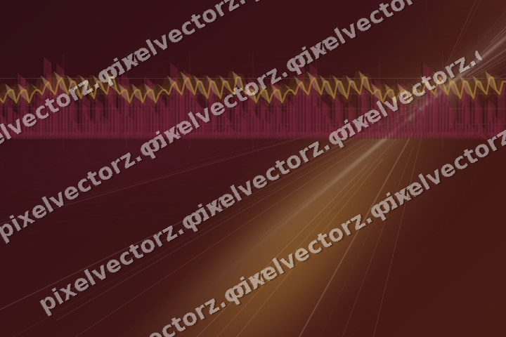 Glowing neon chart background in dark pink and amber