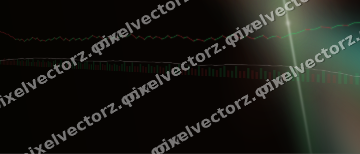 Glowing neon chart background in red and orange