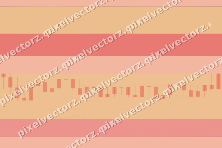 Glowing neon chart background in red and orange