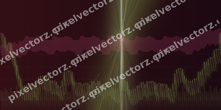 Glowing neon chart background in lime and pink