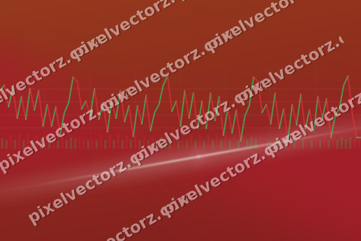 Glowing neon chart background in red and pale lime
