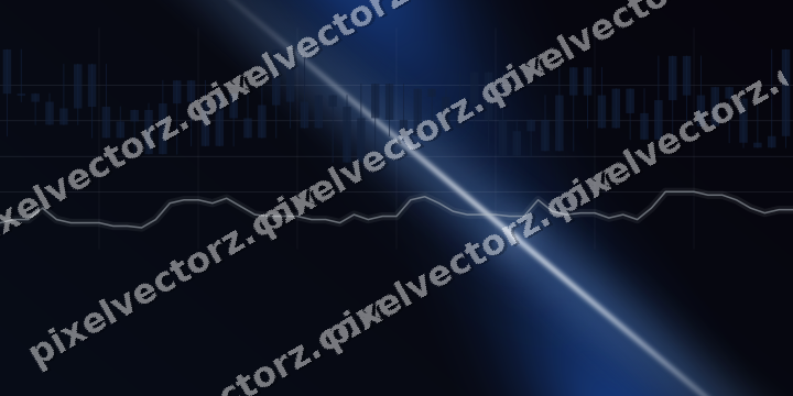 Glowing neon chart background in blue