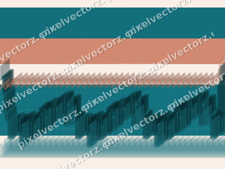 Glowing neon chart background in teal and orange