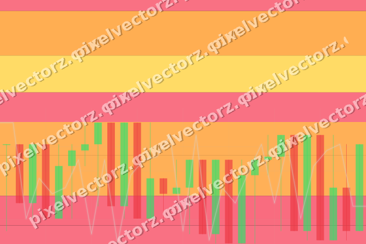 Glowing neon chart background in orange and amber