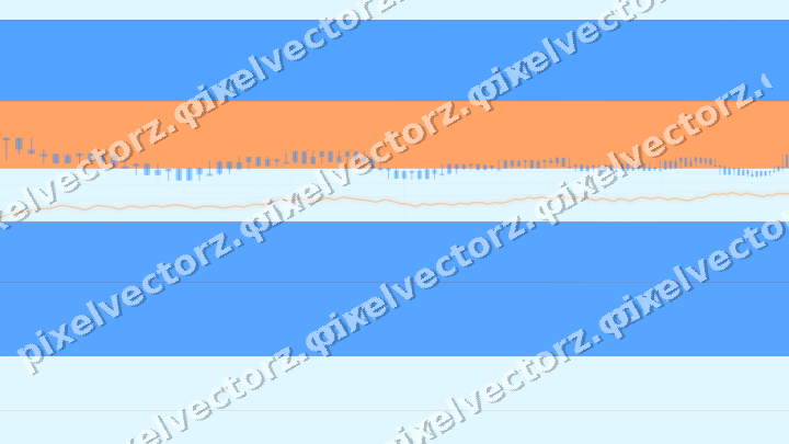 Glowing neon chart background in blue and red