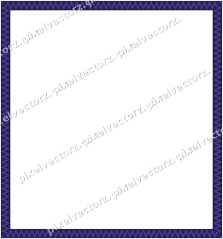 Decorative picture frame border in orange and blue with zigzag