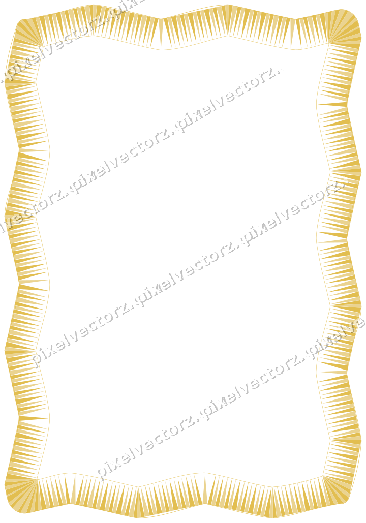 Decorative line art frame in amber and pale orange with label plaque