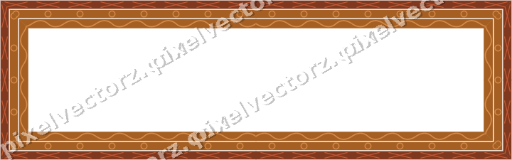 Decorative picture frame border in orange and amber with cross band