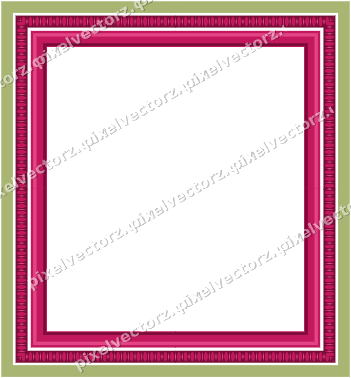 Decorative picture frame border in lime and pink with egg and dart