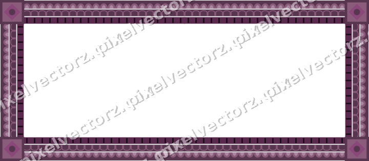 Decorative picture frame border in dark magenta with arcade frieze