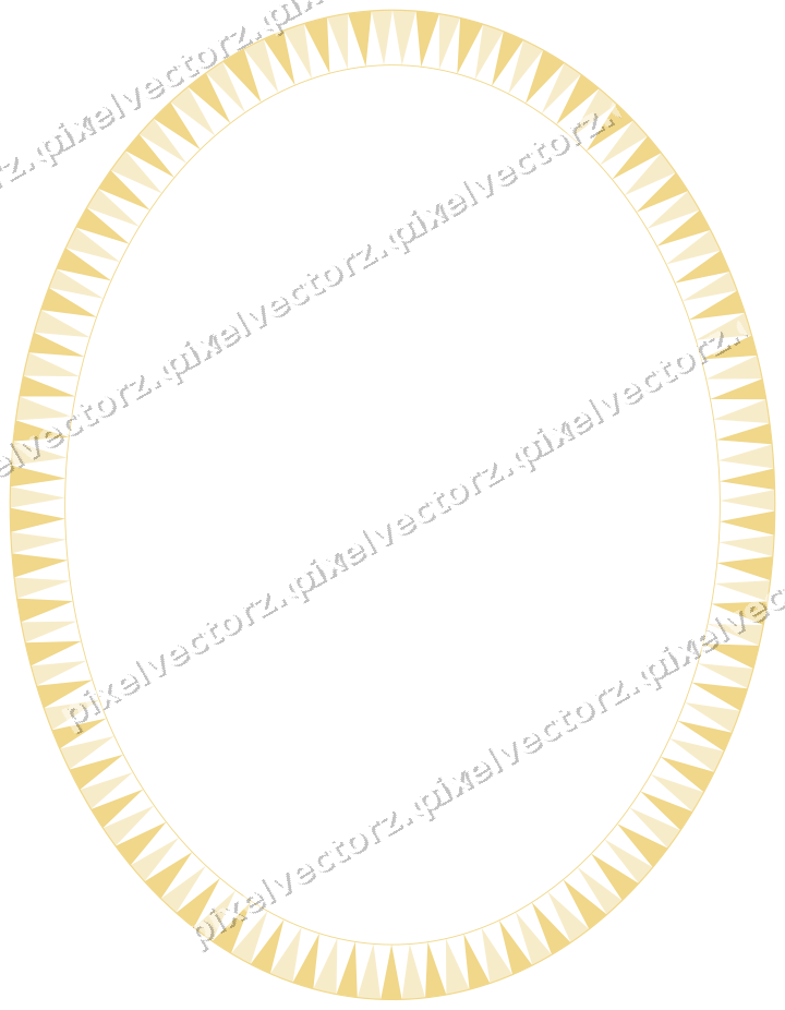 Decorative line art frame in amber and purple with oval and dentil