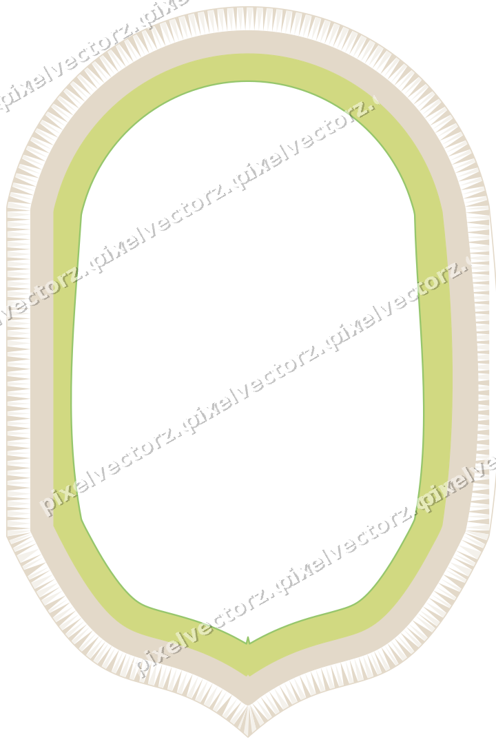 Decorative line art frame in lime and yellow with label plaque