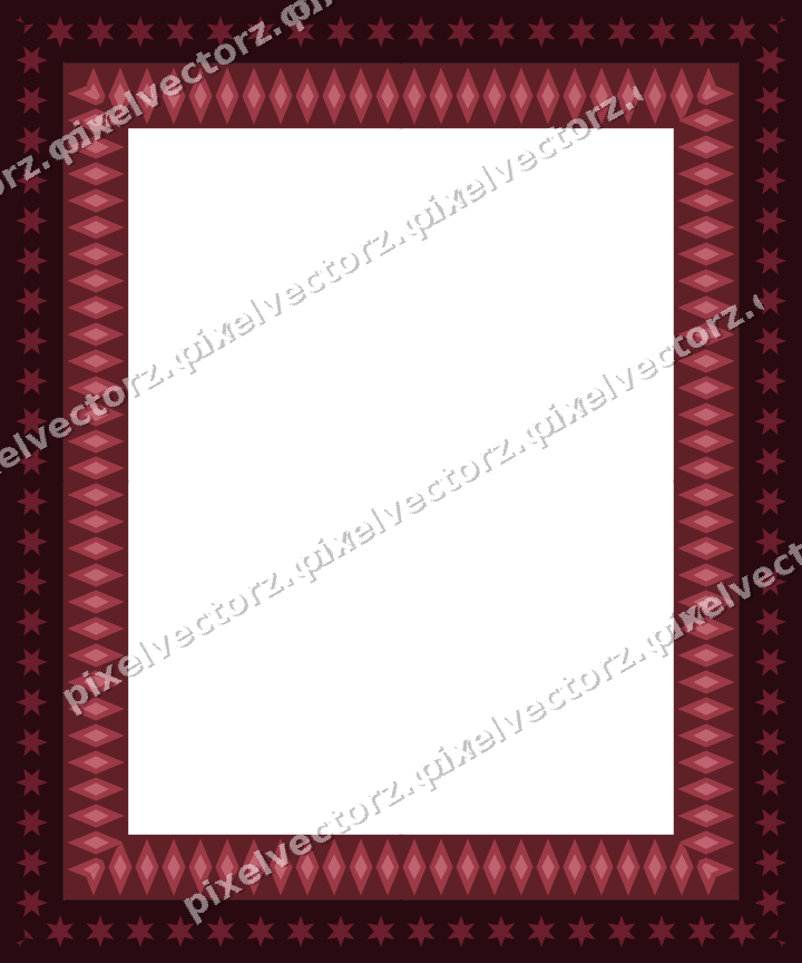 Decorative picture frame border in dark pink and red with diamond band