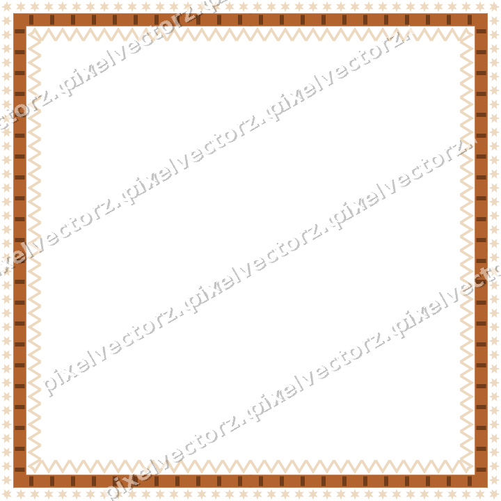 Decorative picture frame border in dark green with star band
