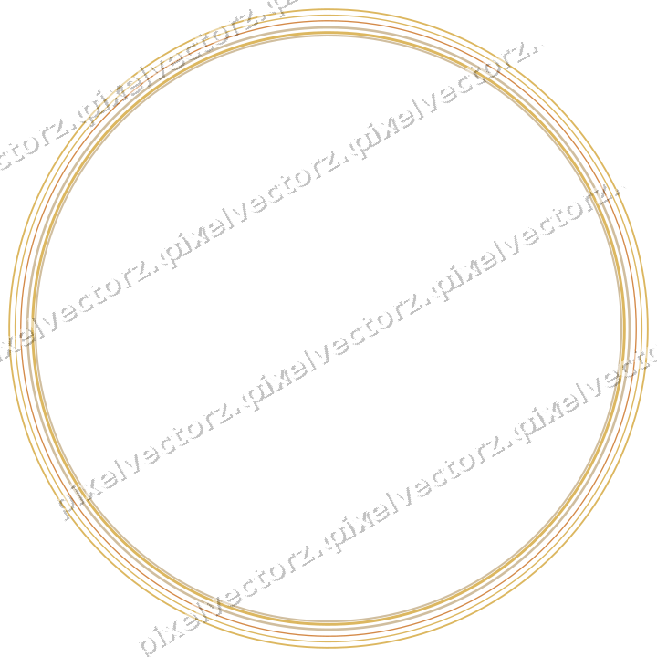 Decorative line art frame in orange and amber with oval
