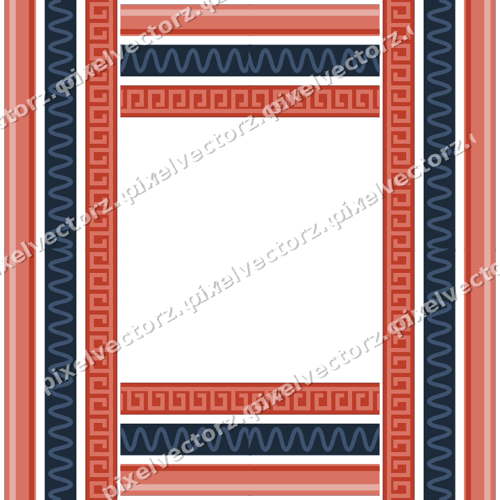 Decorative picture frame border in amber and green with wave band