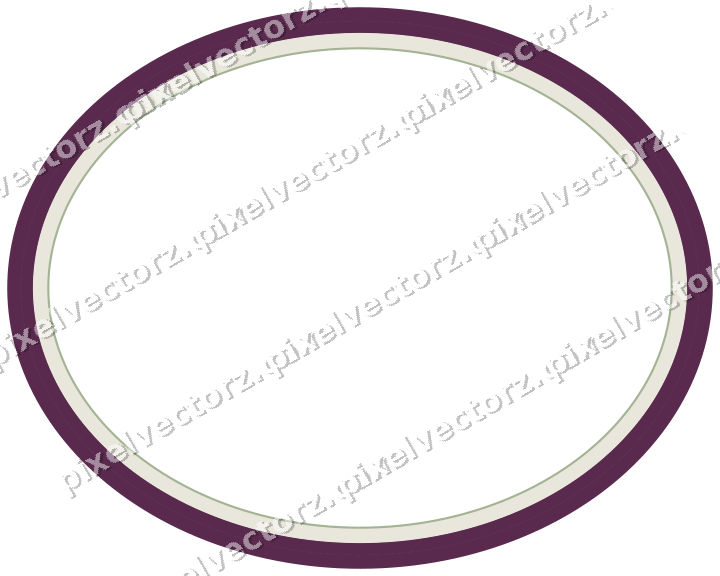 Decorative line art frame in dark magenta and lime with oval