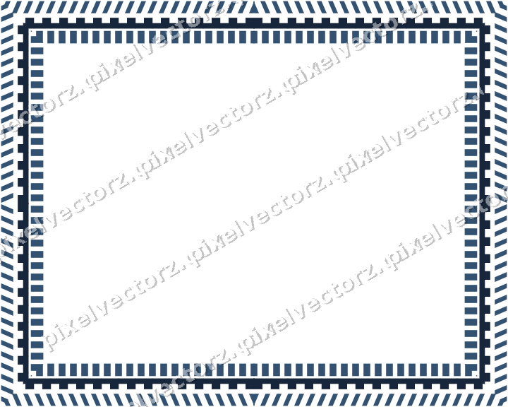 Decorative picture frame border in dark blue with diagonal band