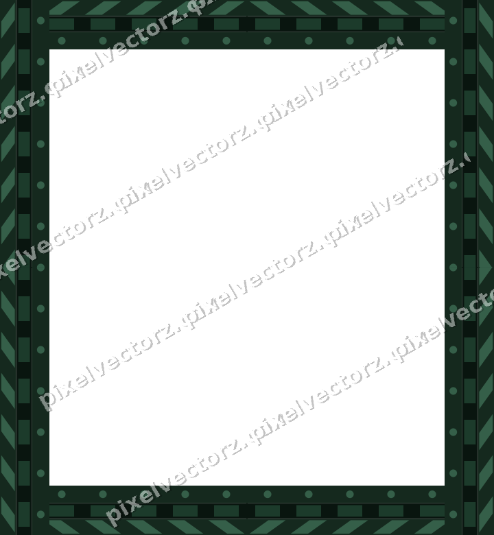 Decorative picture frame border in dark green with diagonal band
