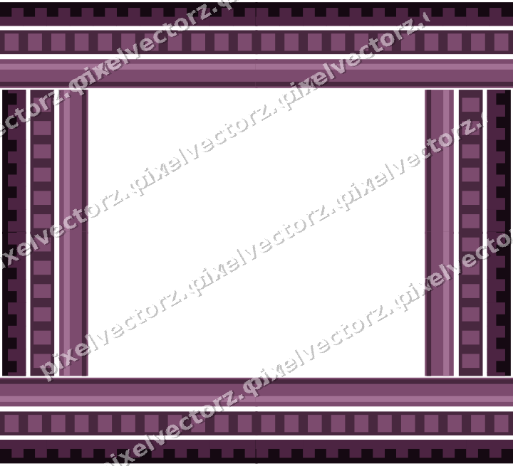 Decorative picture frame border in dark magenta and lime with dentil