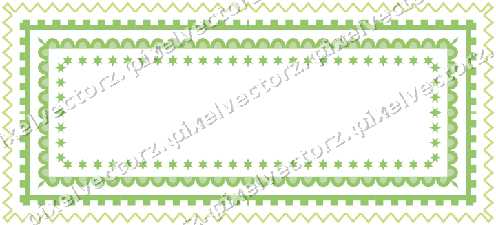 Decorative picture frame border in lime and yellow with zigzag