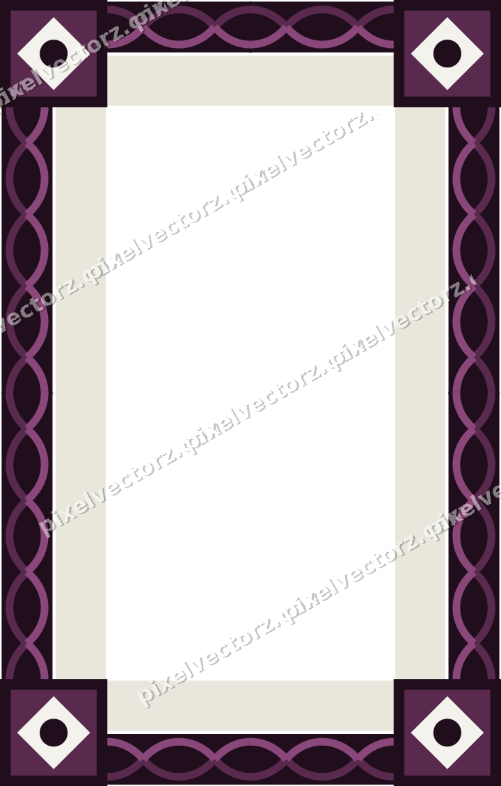 Decorative picture frame border in dark magenta with guilloche