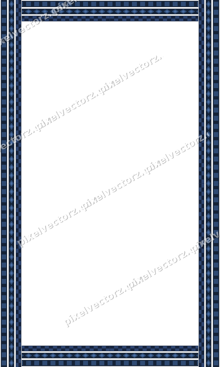 Decorative picture frame border in dark blue with diamond band