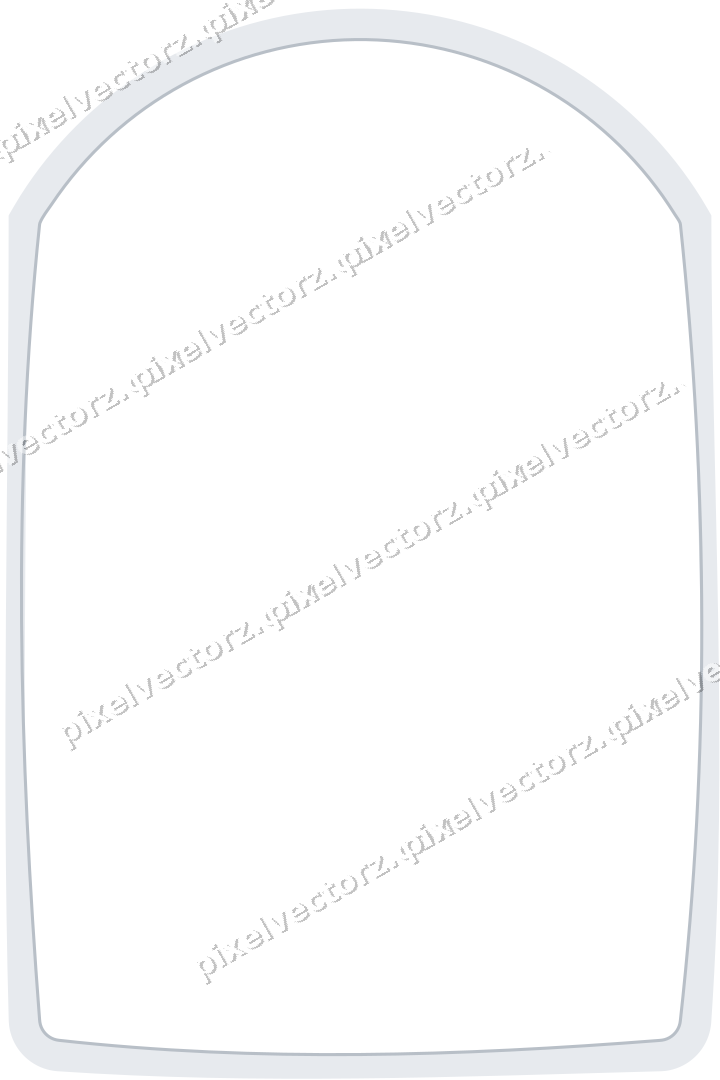 Decorative line art frame in dark blue and white with label plaque