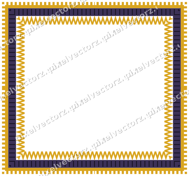 Decorative picture frame border in amber and purple with step band