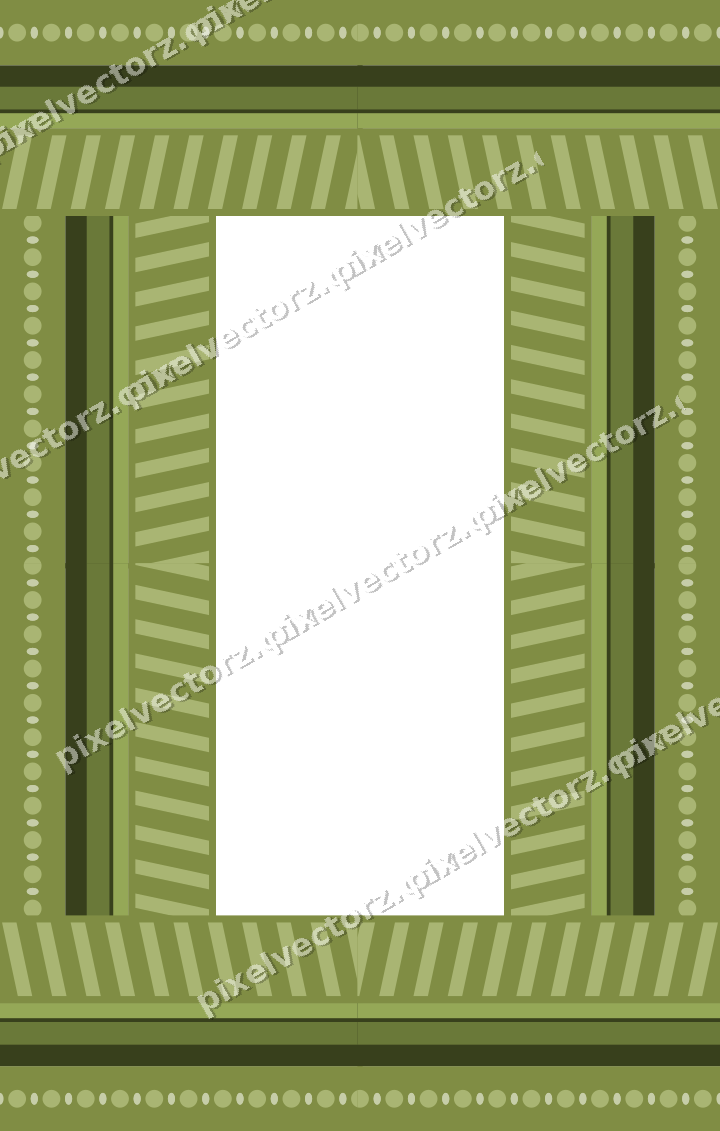Decorative picture frame border in lime and pink with bead and reel