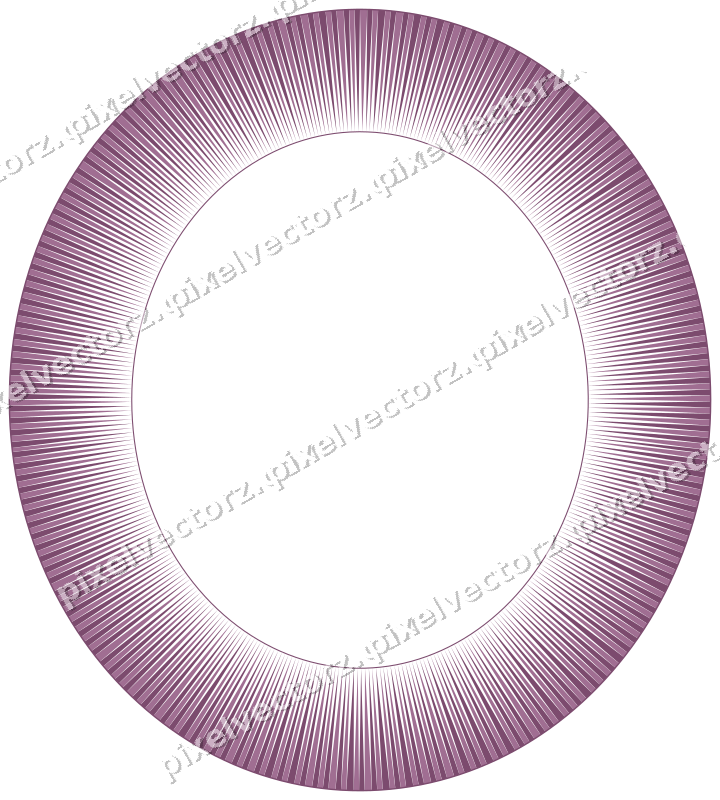 Decorative line art frame in dark magenta and lime with oval
