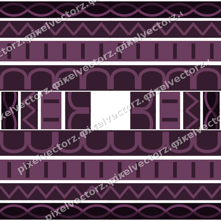 Decorative picture frame border in dark magenta and amber with zigzag