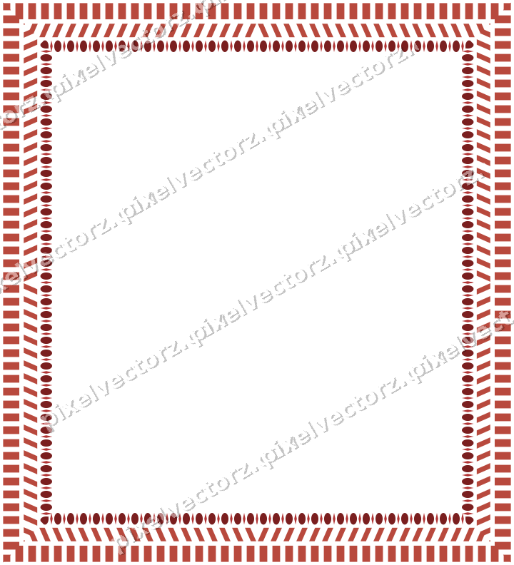 Decorative picture frame border in dark red with diagonal band