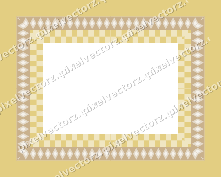 Decorative picture frame border in lime and yellow with diamond band