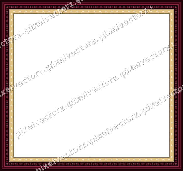 Decorative picture frame border in dark pink with bead and reel