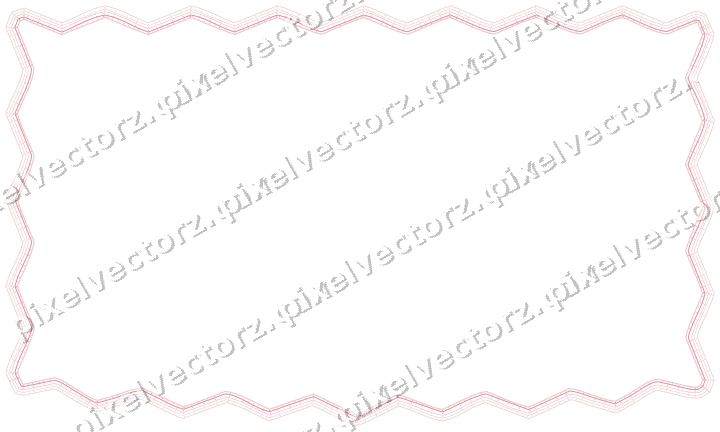 Decorative line art frame in pale pink and pale red with label plaque