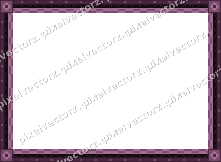 Decorative picture frame border in dark magenta with star band