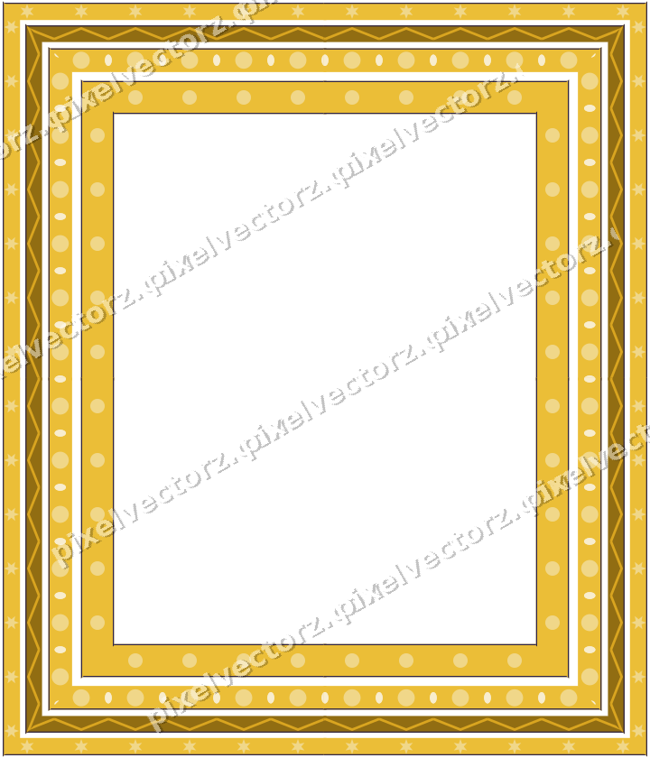 Decorative picture frame border in amber and purple with star band
