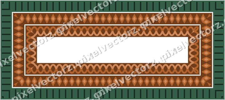 Decorative picture frame border in dark green with diamond band