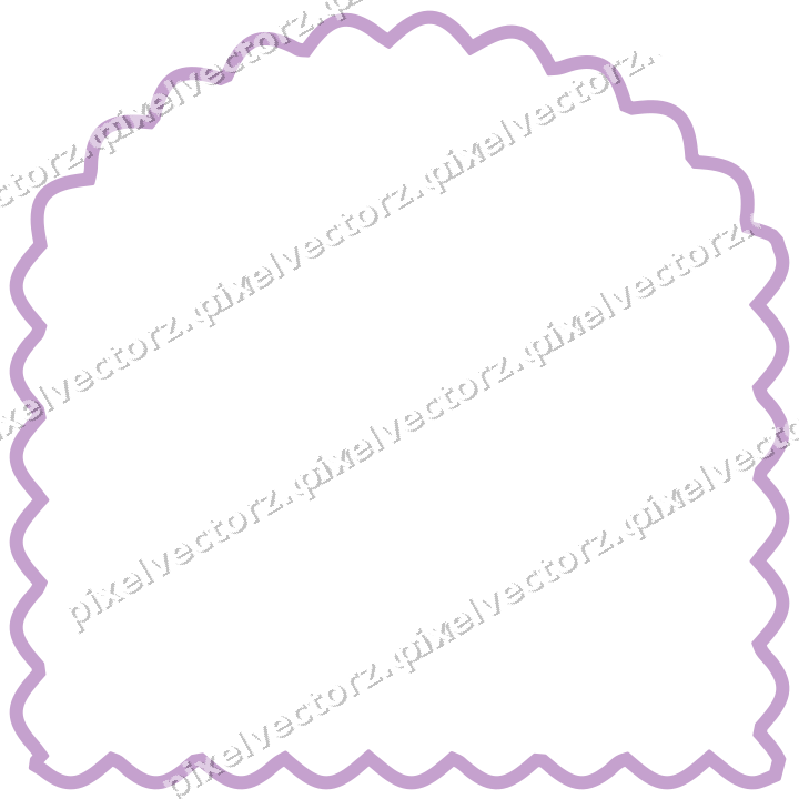 Decorative line art frame in purple and blue with label plaque