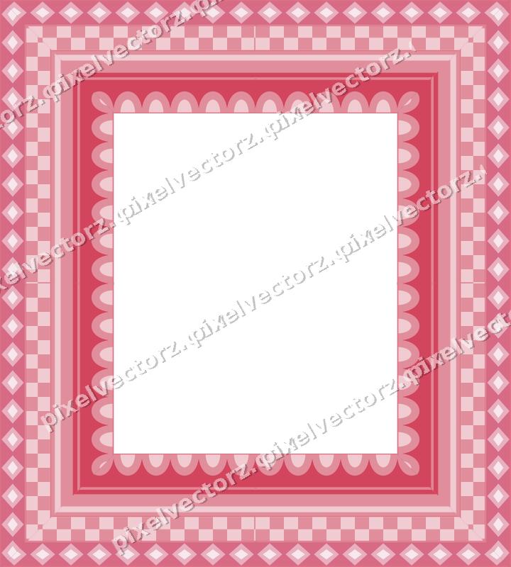 Decorative picture frame border in pale pink with diamond band