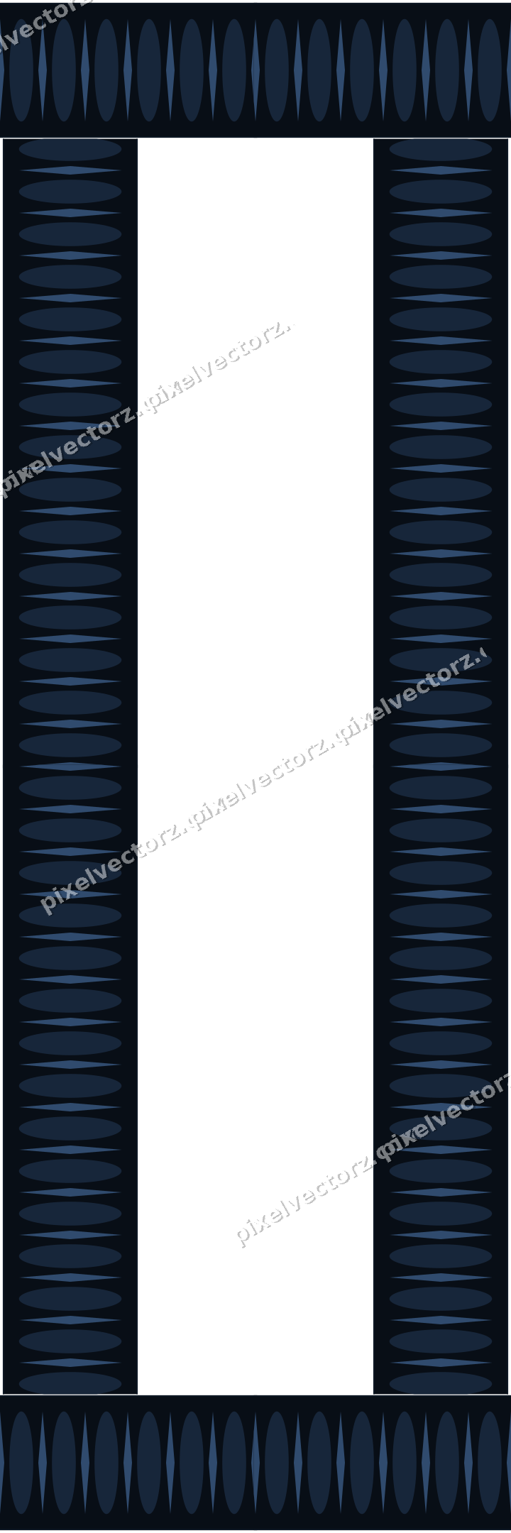 Decorative picture frame border in dark blue with egg and dart