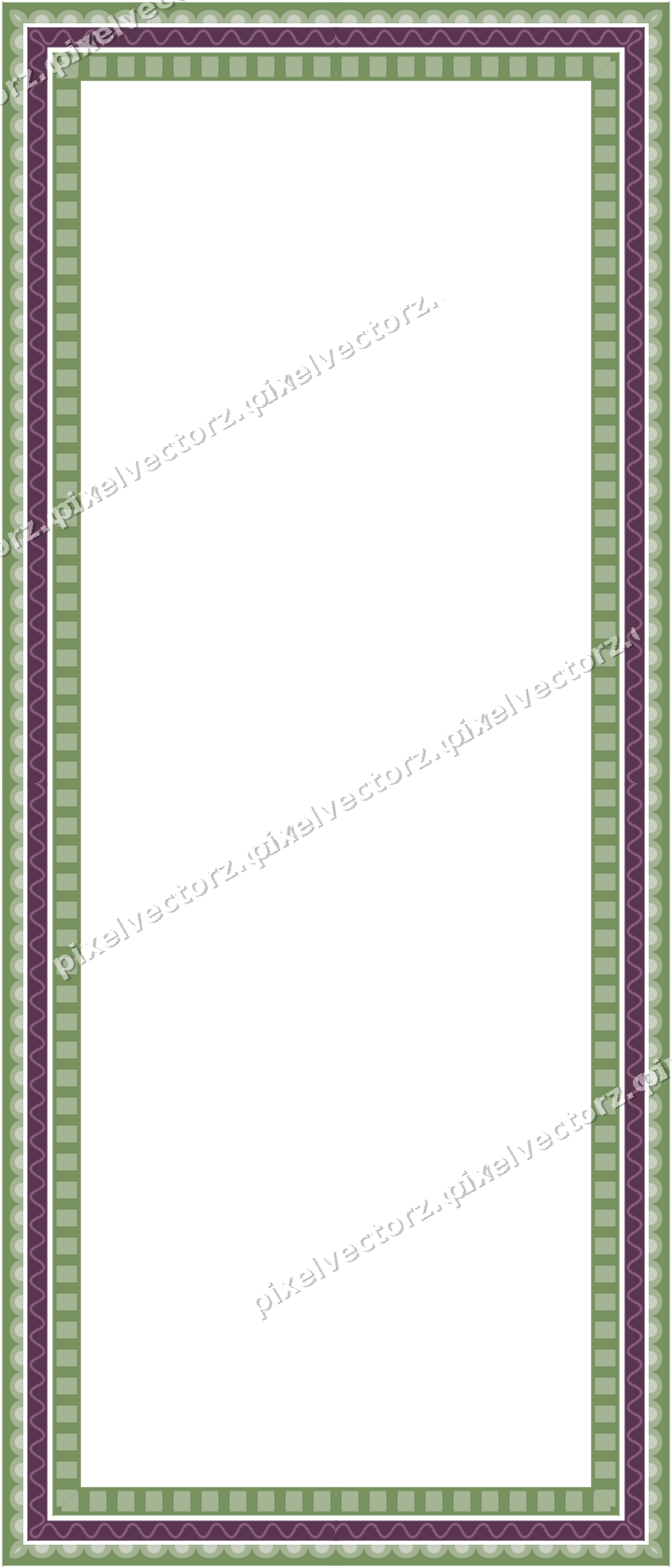 Decorative picture frame border in dark magenta with scale band