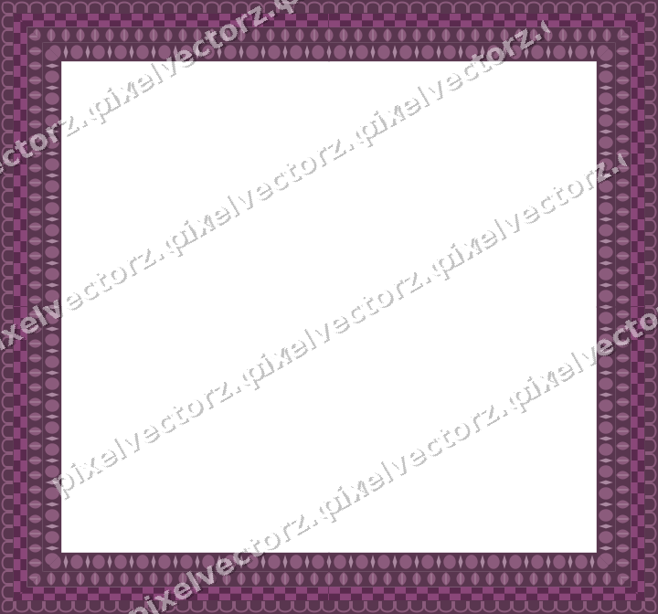 Decorative picture frame border in dark magenta with arcade frieze