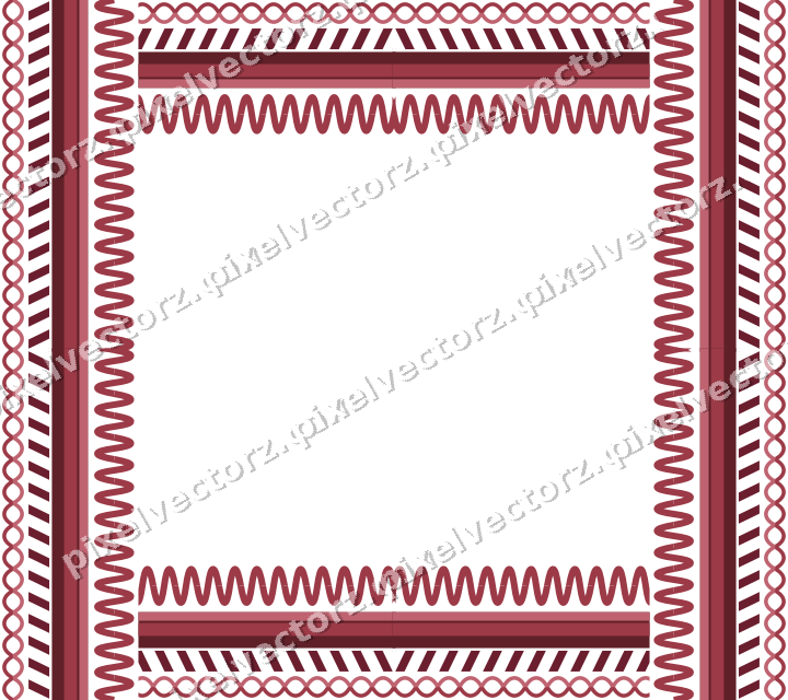Decorative picture frame border in dark pink and red with guilloche