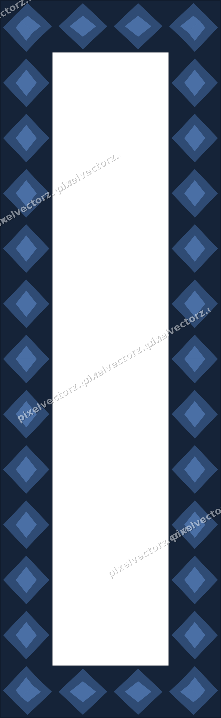 Decorative picture frame border in dark blue with diamond band