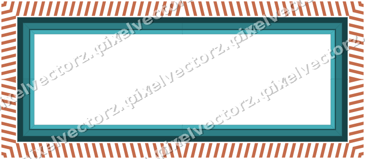 Decorative picture frame border in dark teal with diagonal band