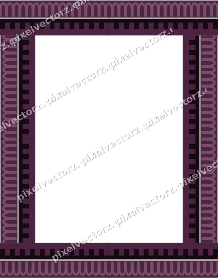 Decorative picture frame border in dark magenta with arcade frieze