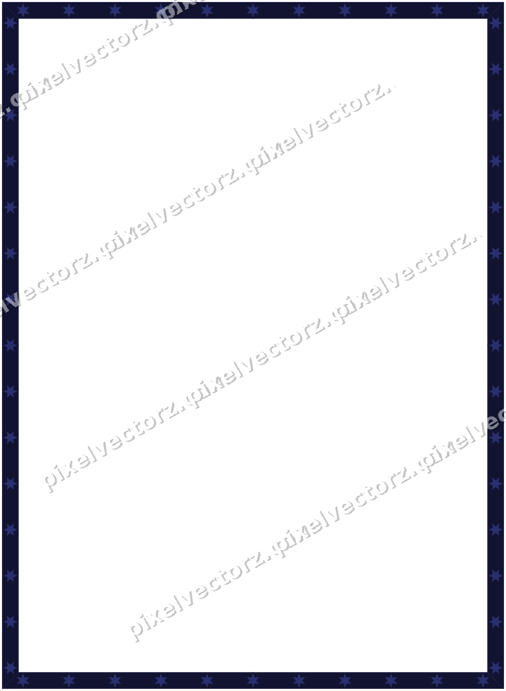 Decorative picture frame border in dark blue and amber with star band